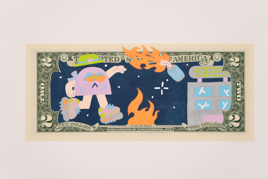 Arthur Plateau - 2$ - 200 DOLLARS SHOW - Circus Network Street Art and Illustration in Porto Portugal