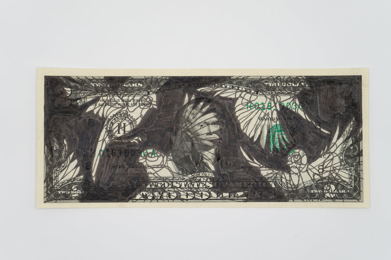 Taquen - 2$ - 200 DOLLARS BILL SHOW - Circus Network Street Art and Illustration in Porto Portugal