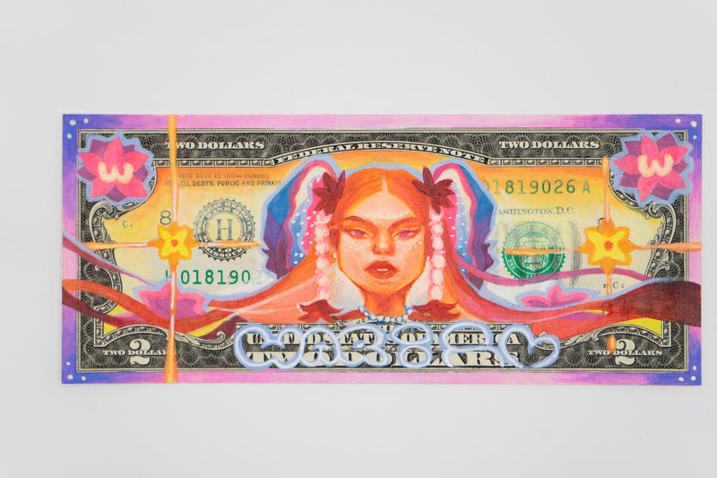 WARIS - 2$ - 200 DOLLARS BILL SHOW - Circus Network Street Art and Illustration in Porto Portugal