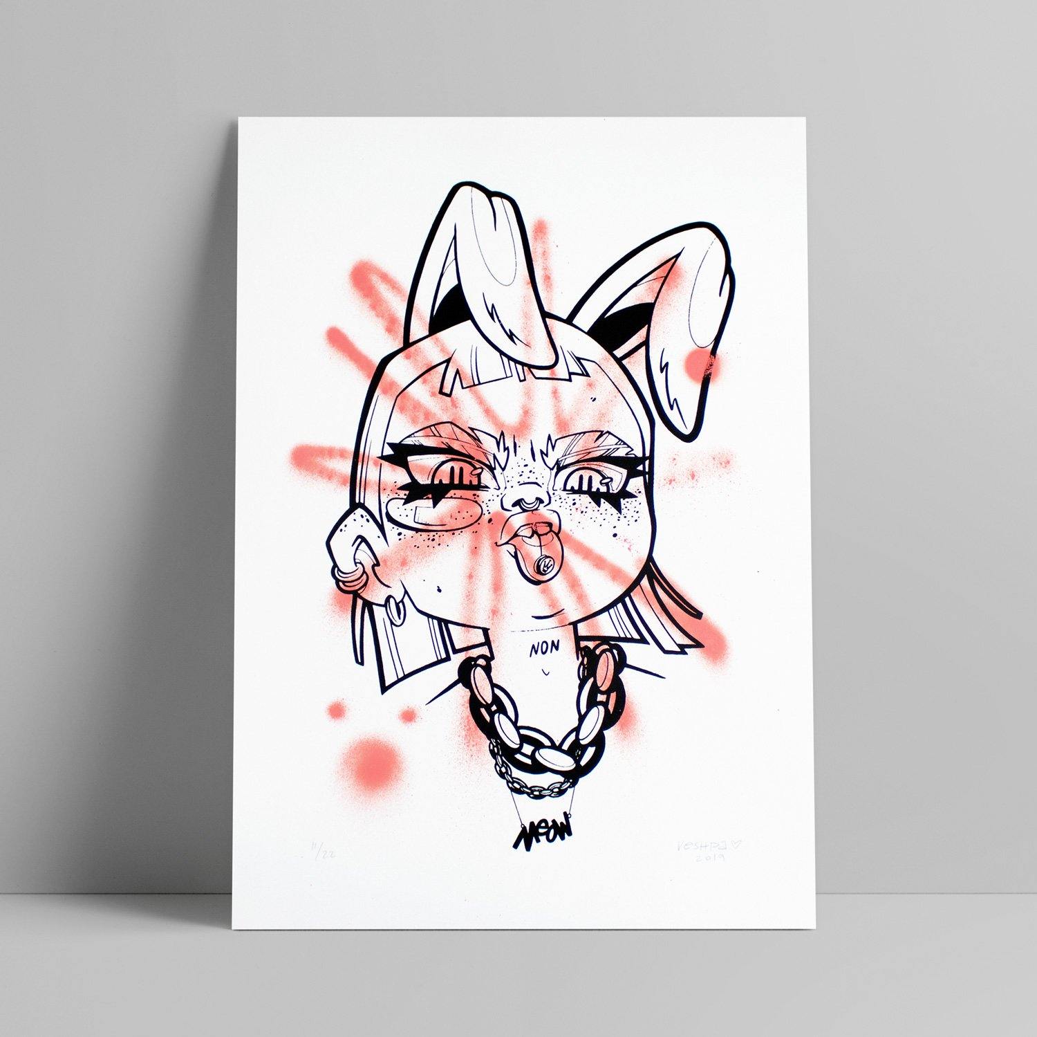 Veshpa - Bad Bunny - Circus Network Street Art and Illustration