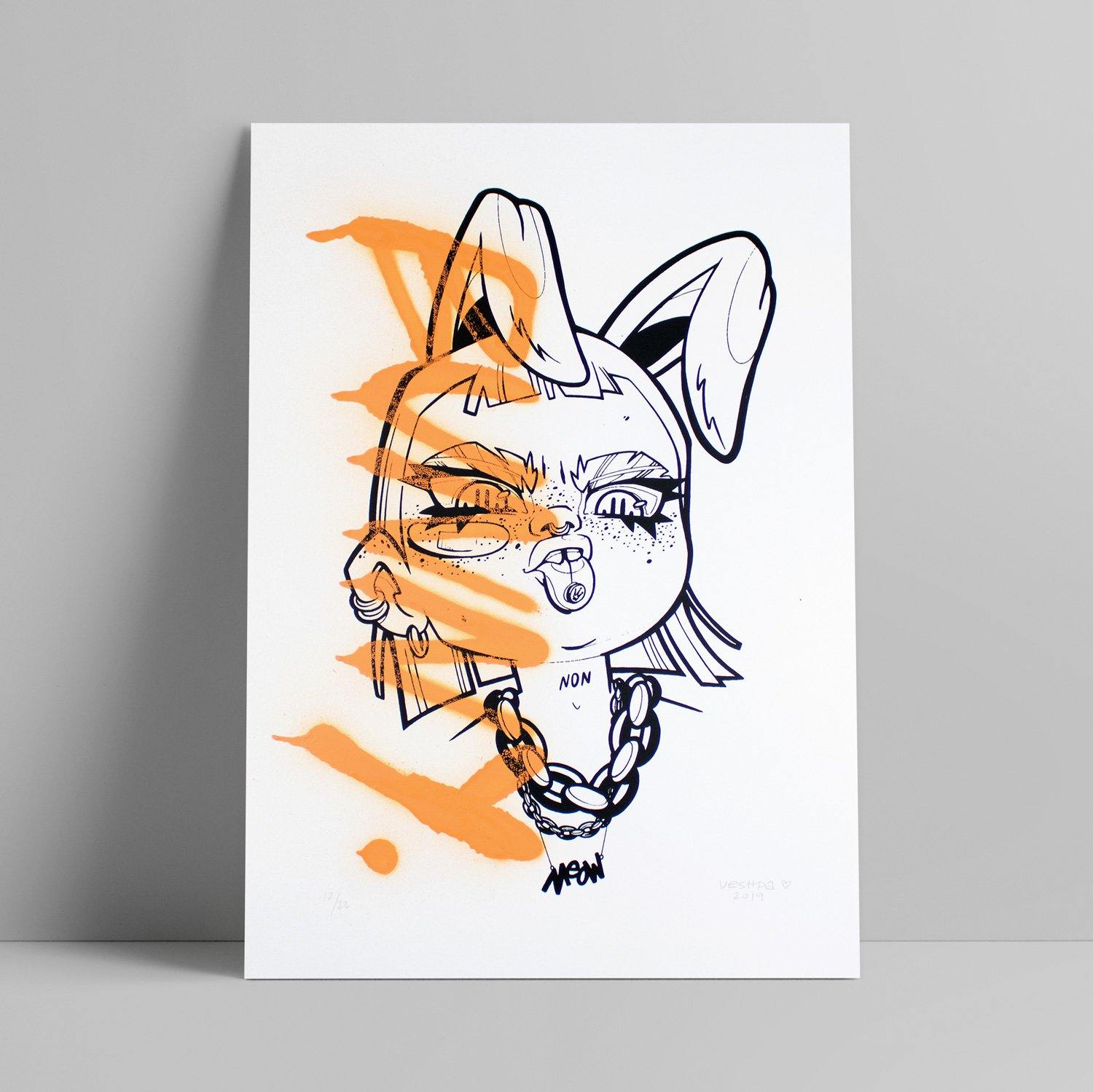 Veshpa - Bad Bunny - Circus Network Street Art and Illustration