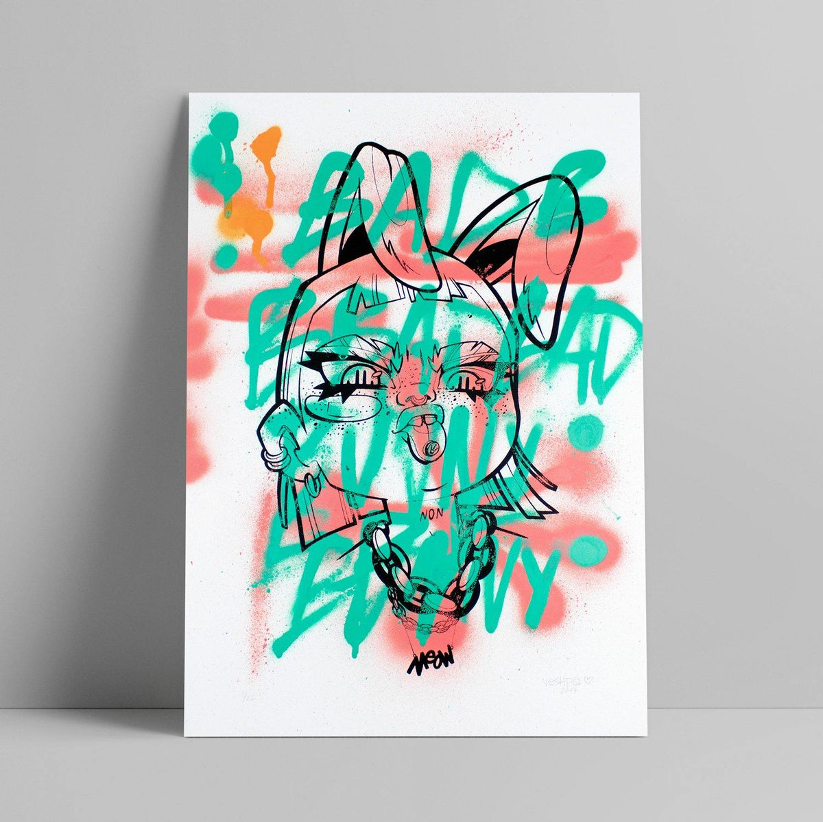 Veshpa - Bad Bunny - Circus Network Street Art and Illustration