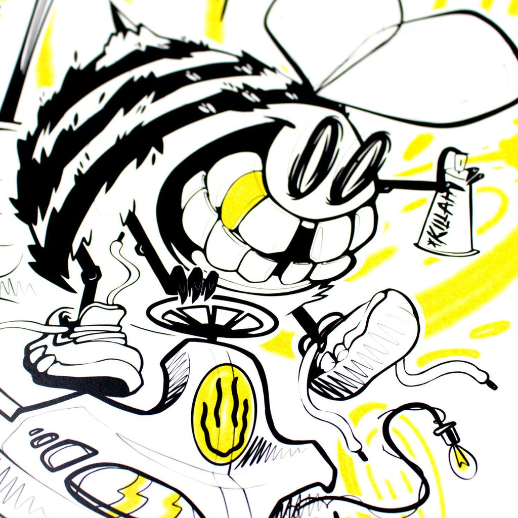 Veshpa - Killah Bee - Circus Network Street Art and Illustration