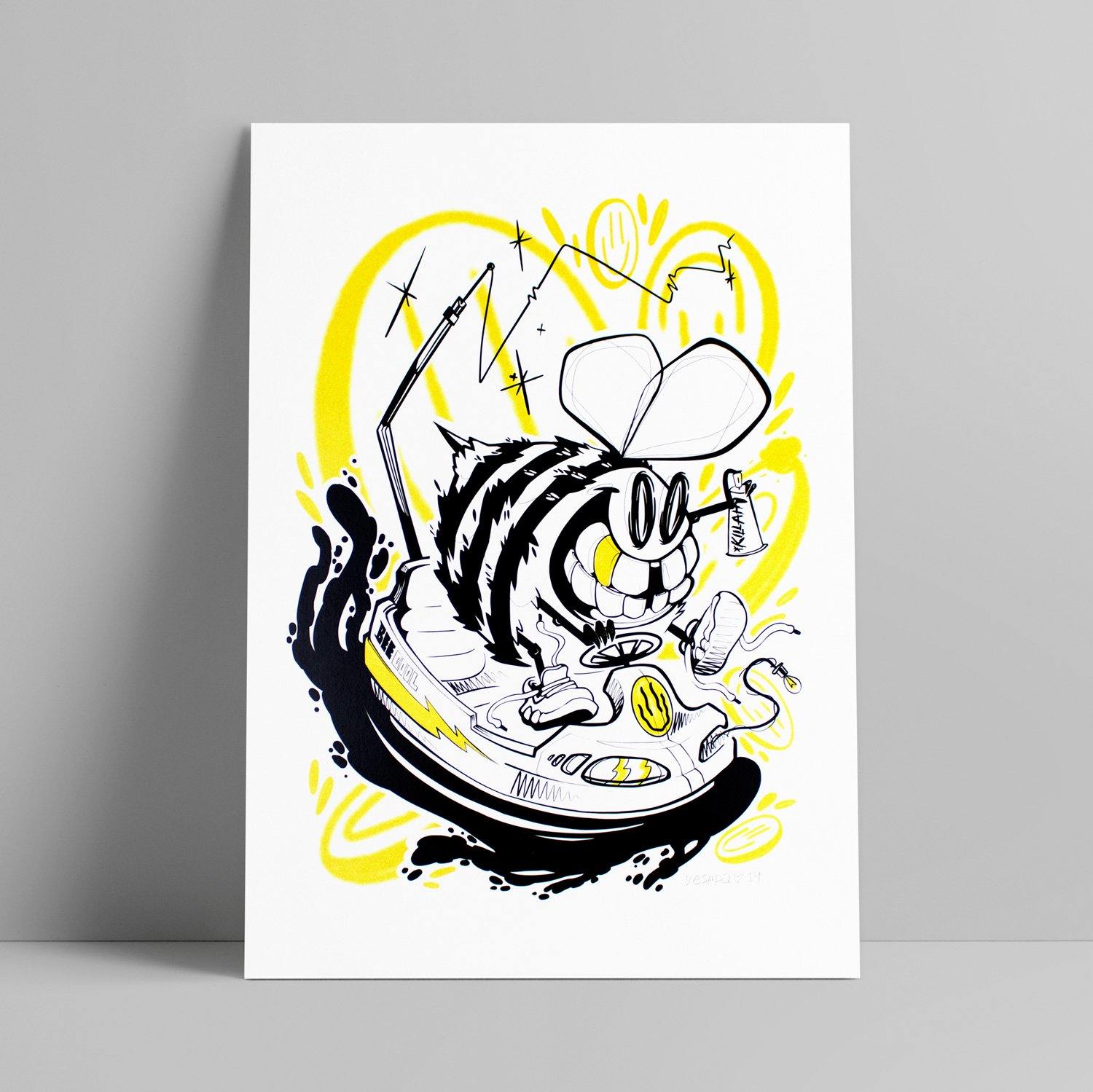 Veshpa - Killah Bee - Circus Network Street Art and Illustration