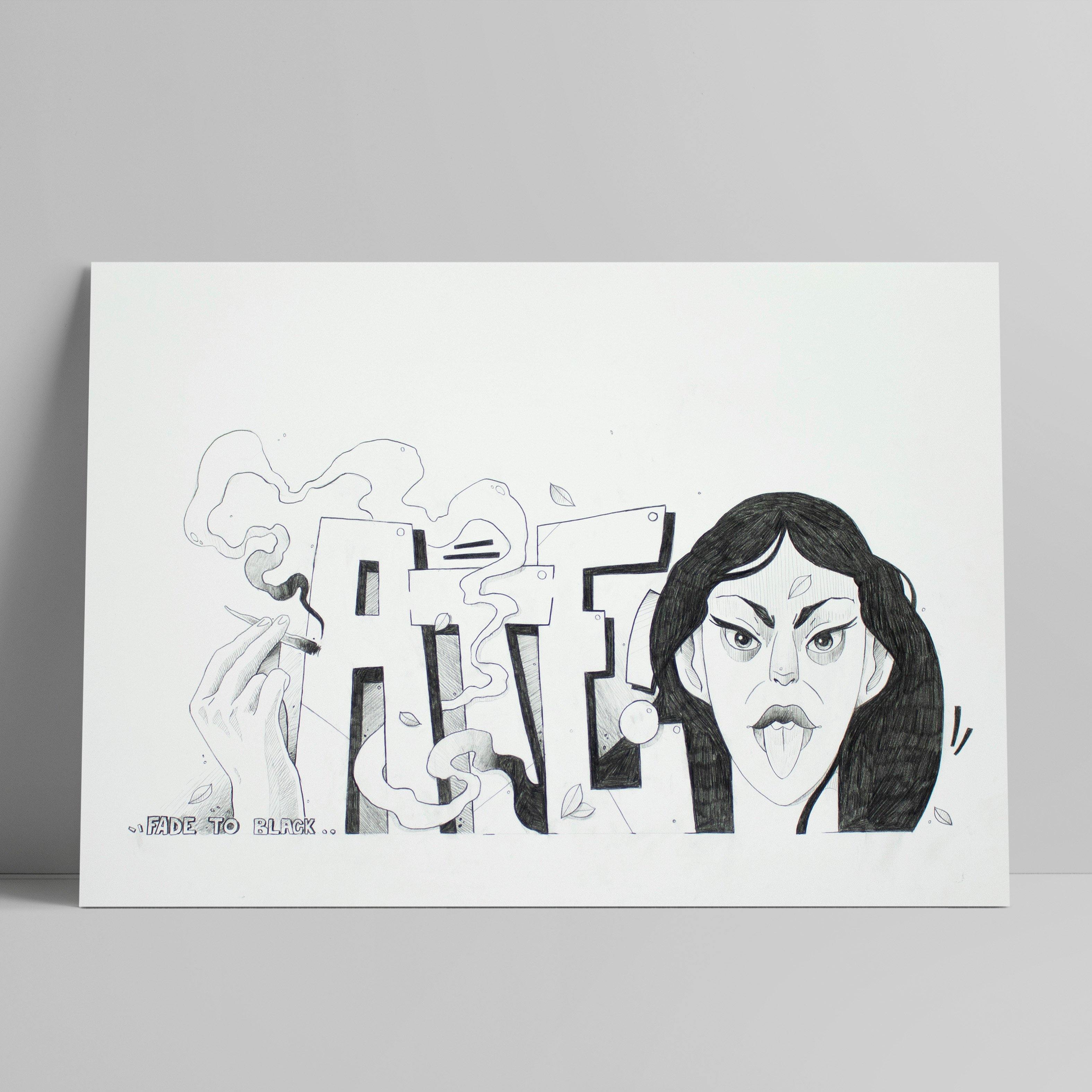 ATE Sidas - Fade to Black - Circus Network Street Art and Illustration