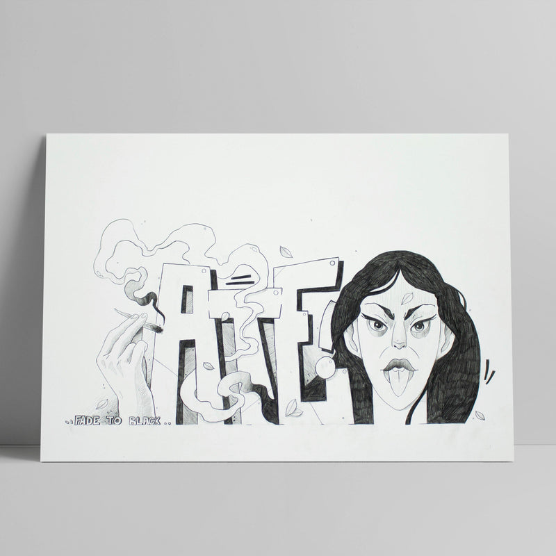 ATE Sidas - Fade to Black - Circus Network Street Art and Illustration