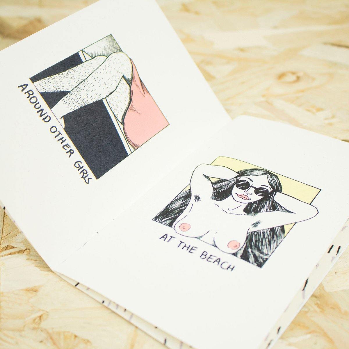 Cara Trancada - I want to be (able to be) hairy - Fanzine - Circus Network Street Art and Illustration