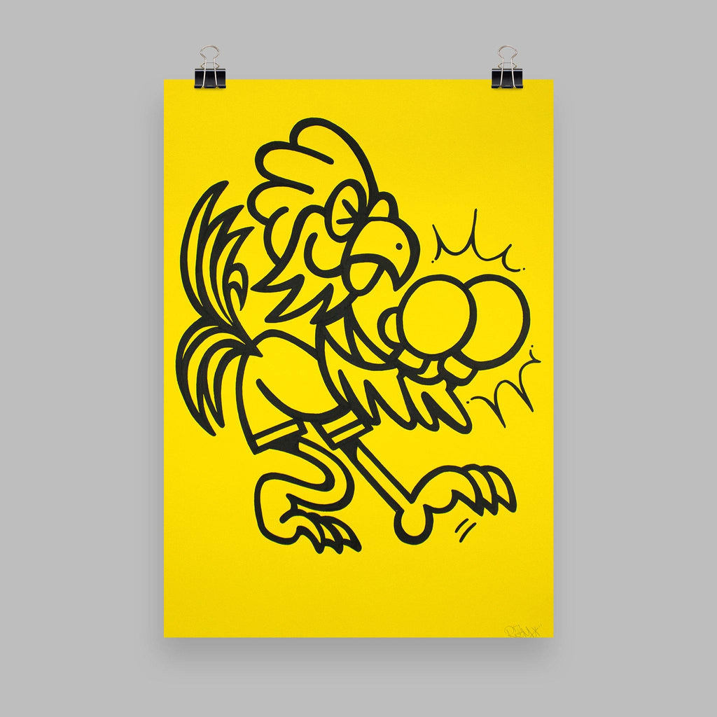 45RPM - Cock Fight - Circus Network Street Art and Illustration