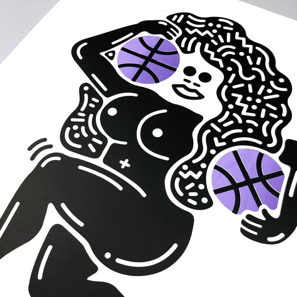 Nina Fernande - SAM - Basketball 1 - Circus Network Street Art and Illustration in Porto Portugal