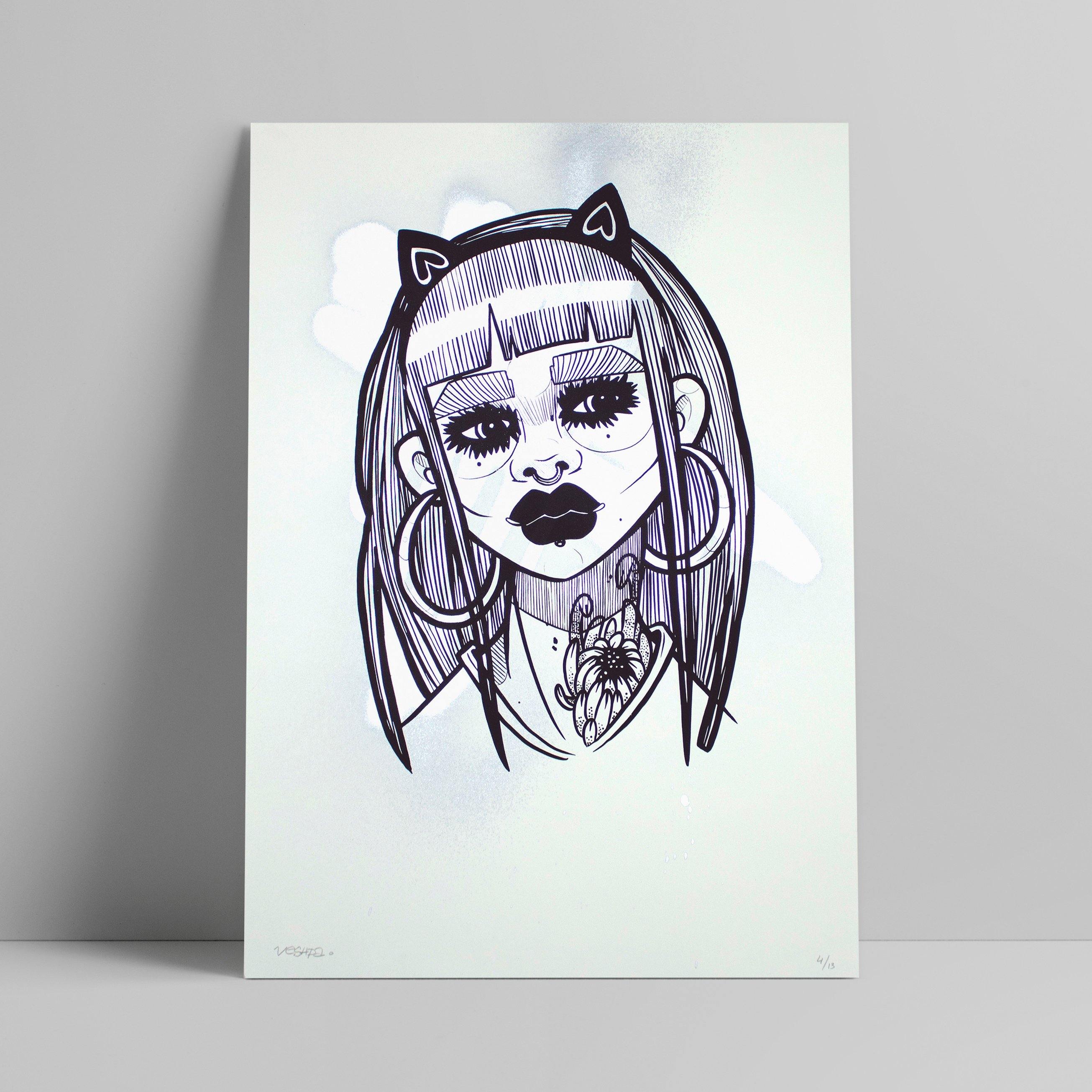 Veshpa - Cat Ears - Circus Network Street Art and Illustration