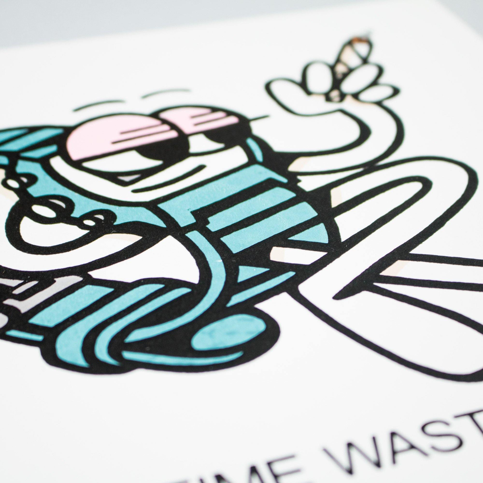 Time Waster - Circus Network Street Art and Illustration