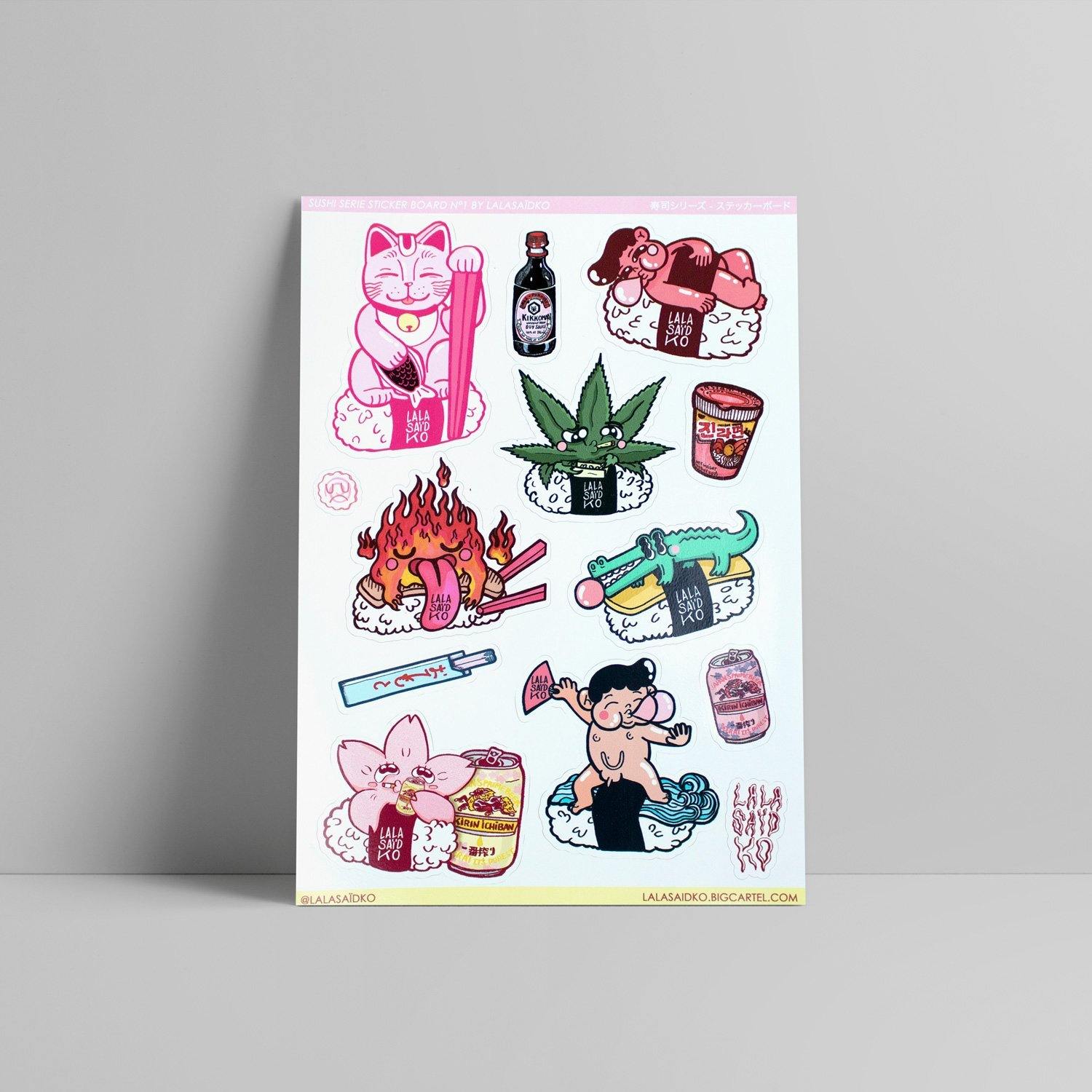 Lalasaïdko - Sticker Sheet - Circus Network Street Art and Illustration