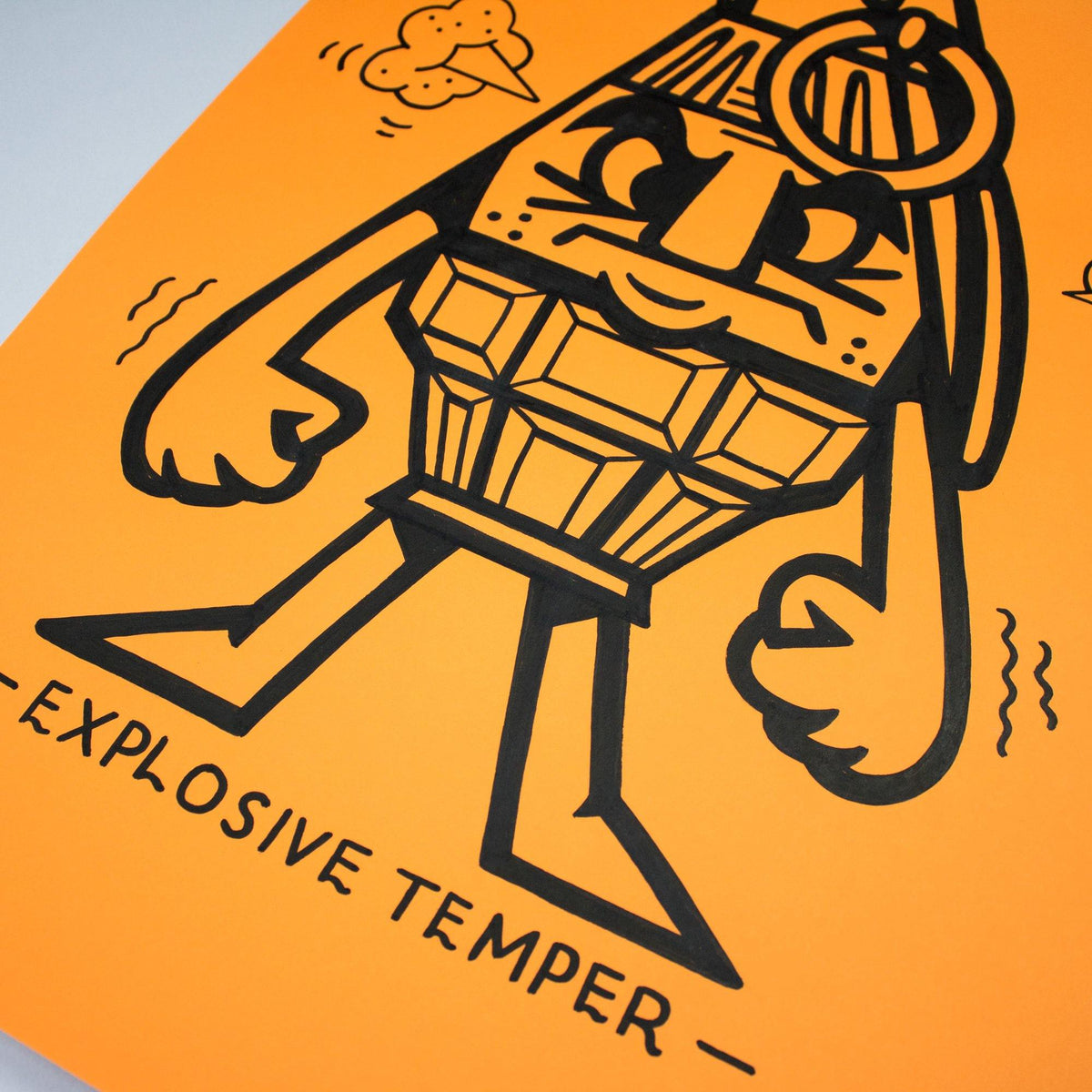 45RPM - Explosive Temper - Circus Network Street Art and Illustration