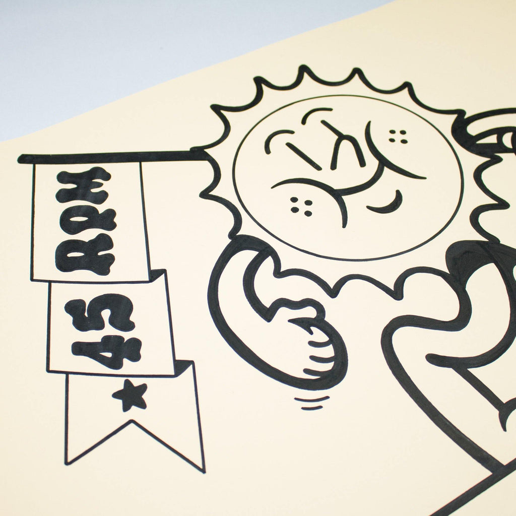45RPM - Sun's Out, Guns Out - Circus Network Street Art and Illustration