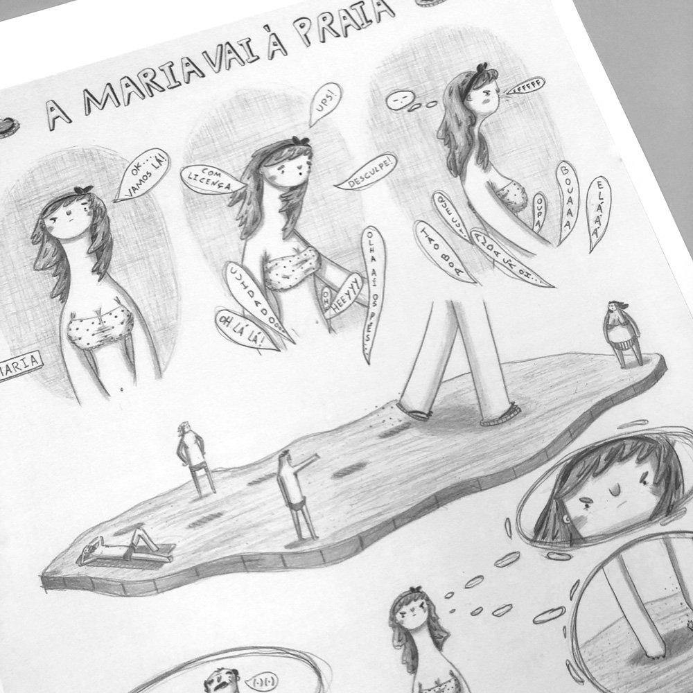Ladeira - A Maria Vai A Praia - print - Circus Network Street Art and Illustration