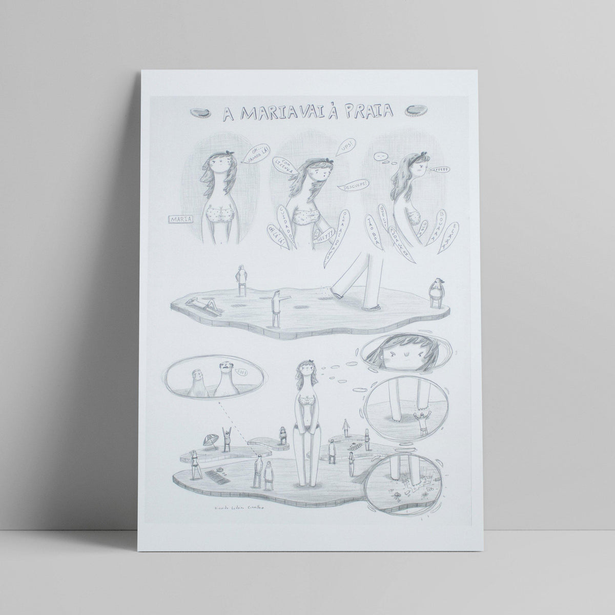 Ladeira - A Maria Vai A Praia - print - Circus Network Street Art and Illustration