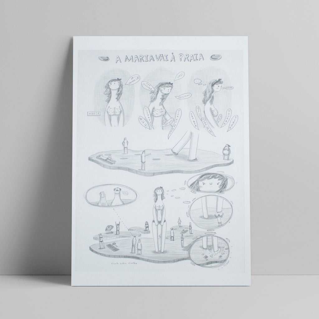 Ladeira - A Maria Vai A Praia - print - Circus Network Street Art and Illustration