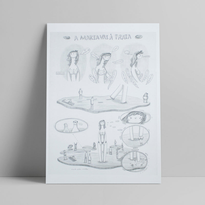 Ladeira - A Maria Vai A Praia - print - Circus Network Street Art and Illustration