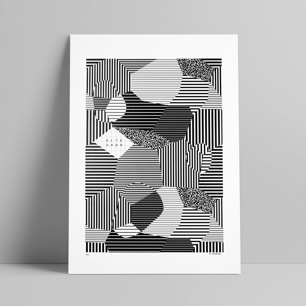 Elleonor - Geo Stripes - Circus Network Street Art and Illustration