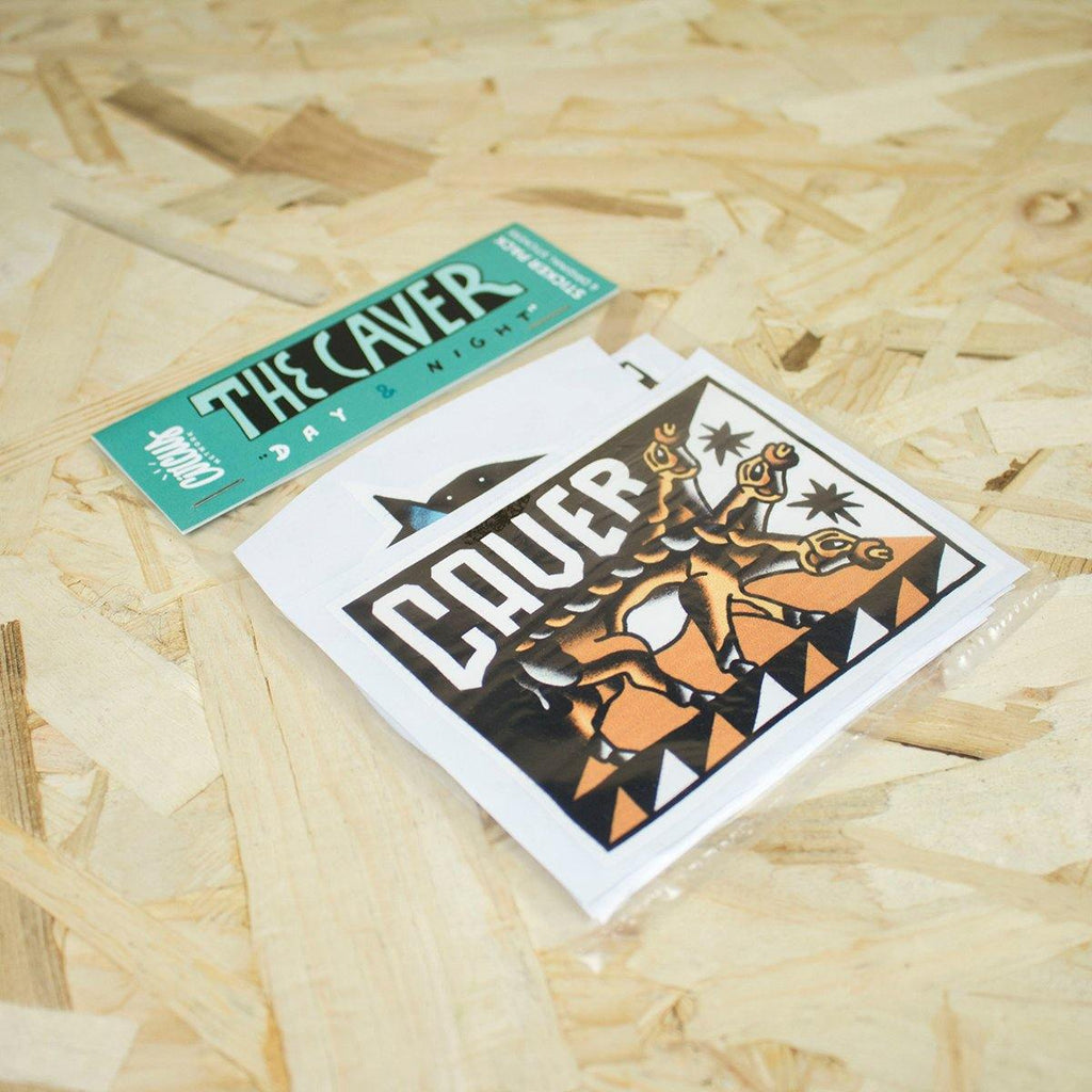 The Caver - Day & Night - stickers - Circus Network Street Art and Illustration
