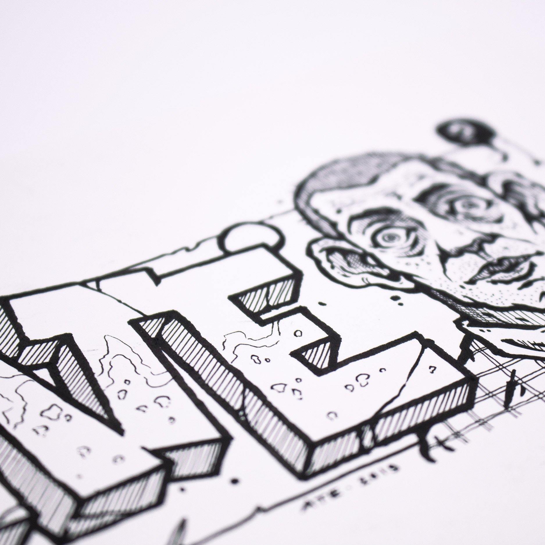 ATE Ezse - Untitled 10 - Circus Network Street Art and Illustration