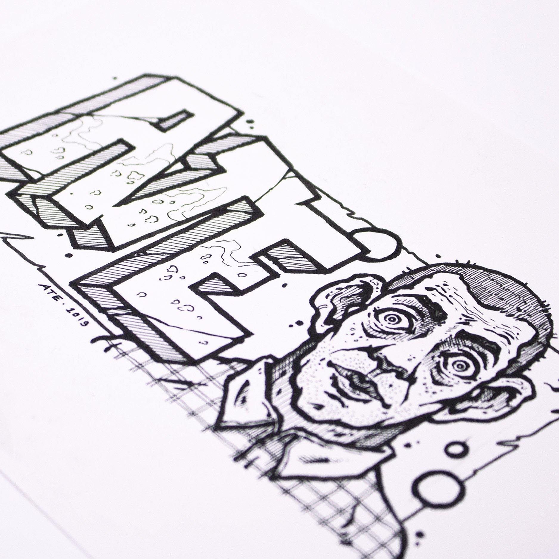 ATE Ezse - Untitled 10 - Circus Network Street Art and Illustration