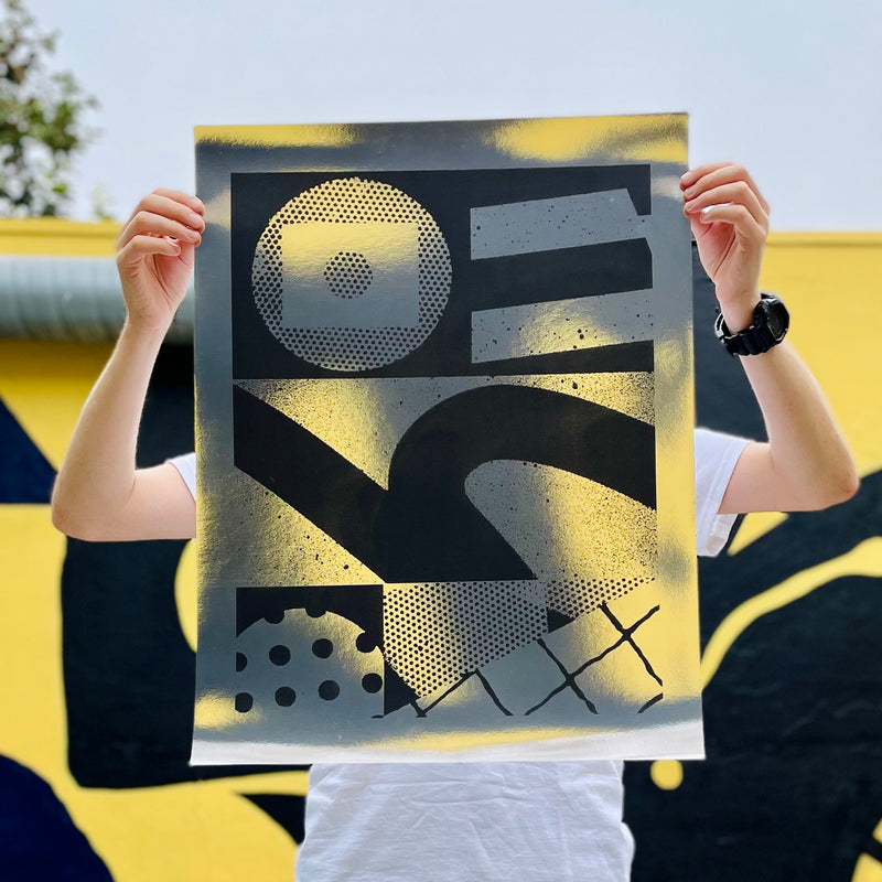 Darren John - Silkscreen Shiny Paper - Circus Network Street Art and Illustration in Porto Portugal