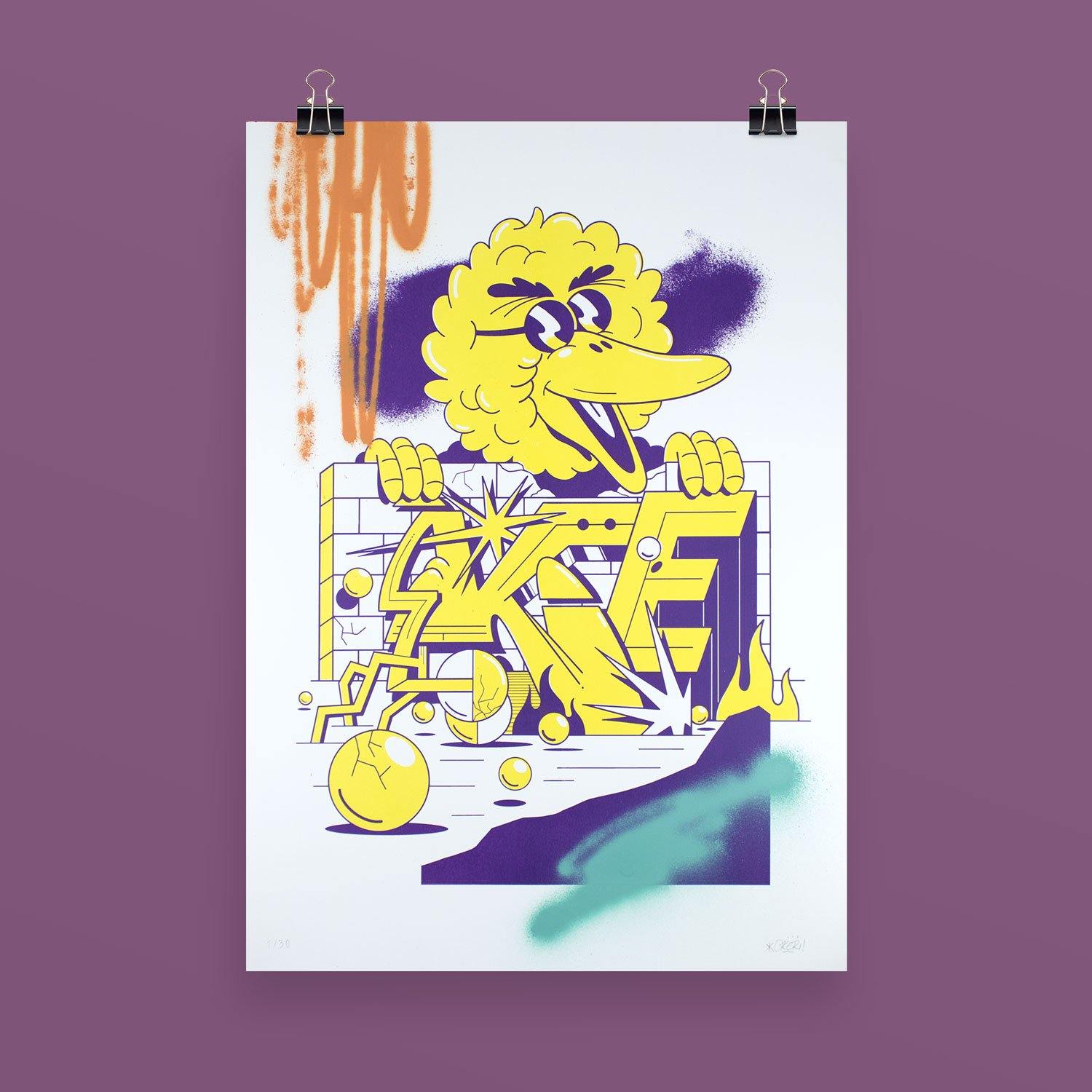 Oker - Sesame Street - Circus Network Street Art and Illustration