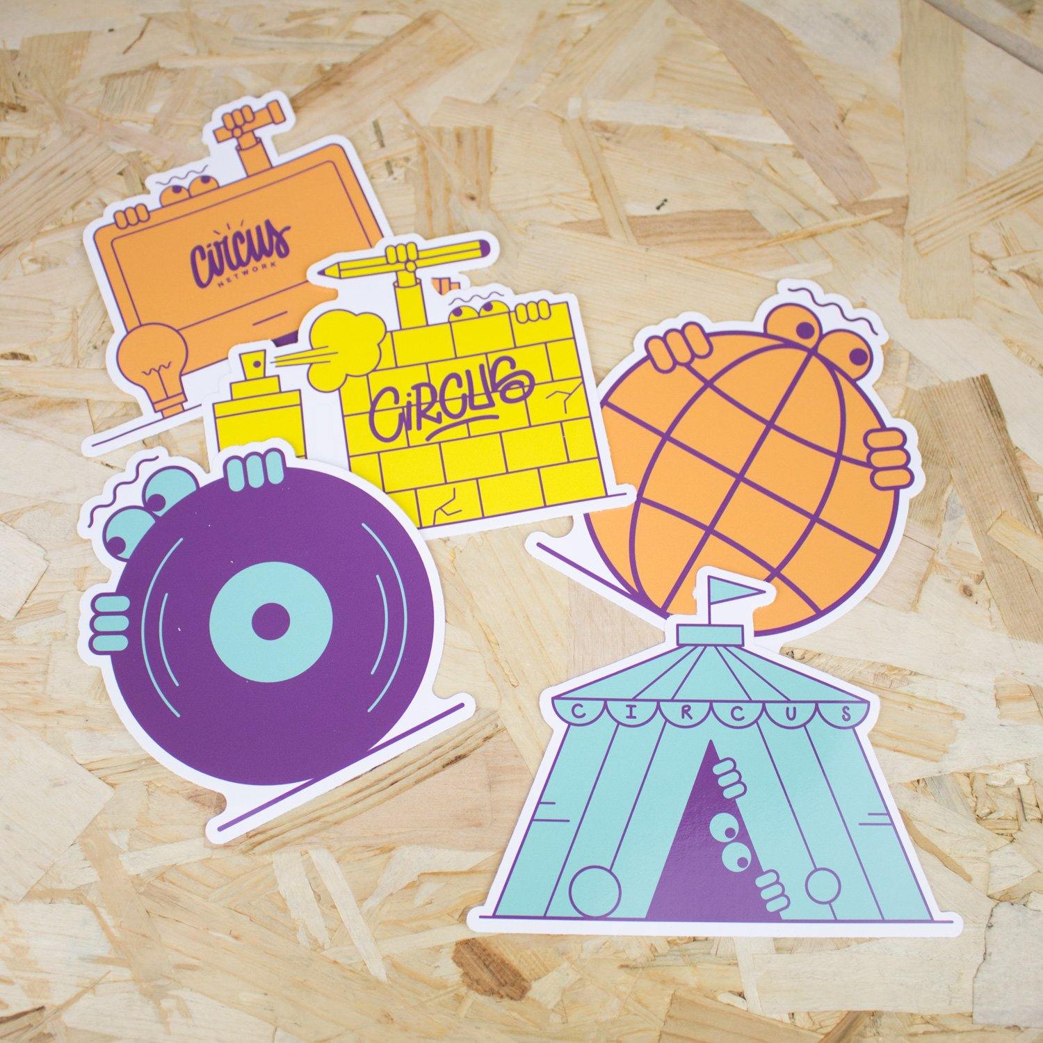 Circus Network - 7 Years Anniversary Stickers - Circus Network Street Art and Illustration